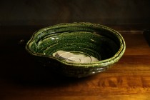 177織部燒 綠釉鐵繪