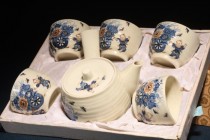 997京燒唐子花車紋茶具組