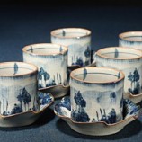 633手繪青花 柏木林套組