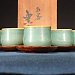 950日本伊賀燒青瓷茶盞五客組
